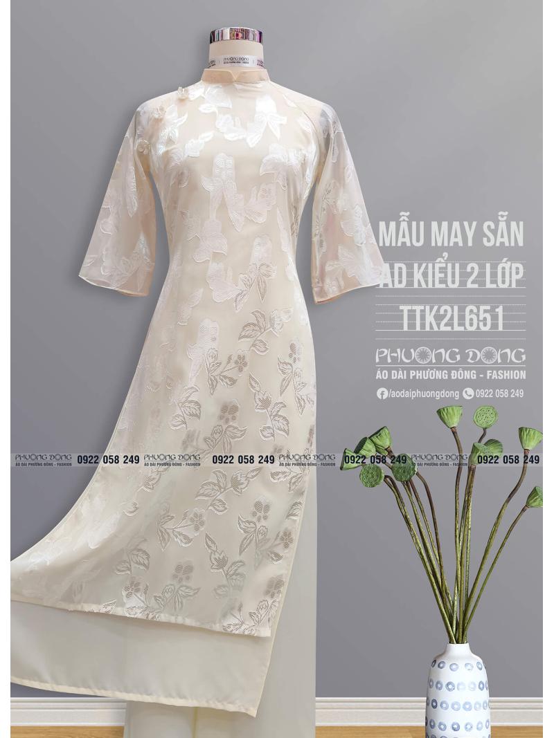 Áo Dài Phom Trẻ 2 Lớp 4 Tà TTK2L651